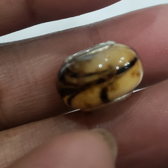 925 Silver Lampwork Murano Bead Charm Spacer Fit Euprope & Pendora Bracelet - Picture 3 of 3